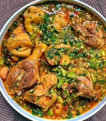 Okro soup with chicken
